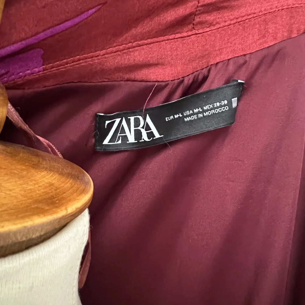 Zara Floral Kimono with Purple Accents - Picture 10 of 11